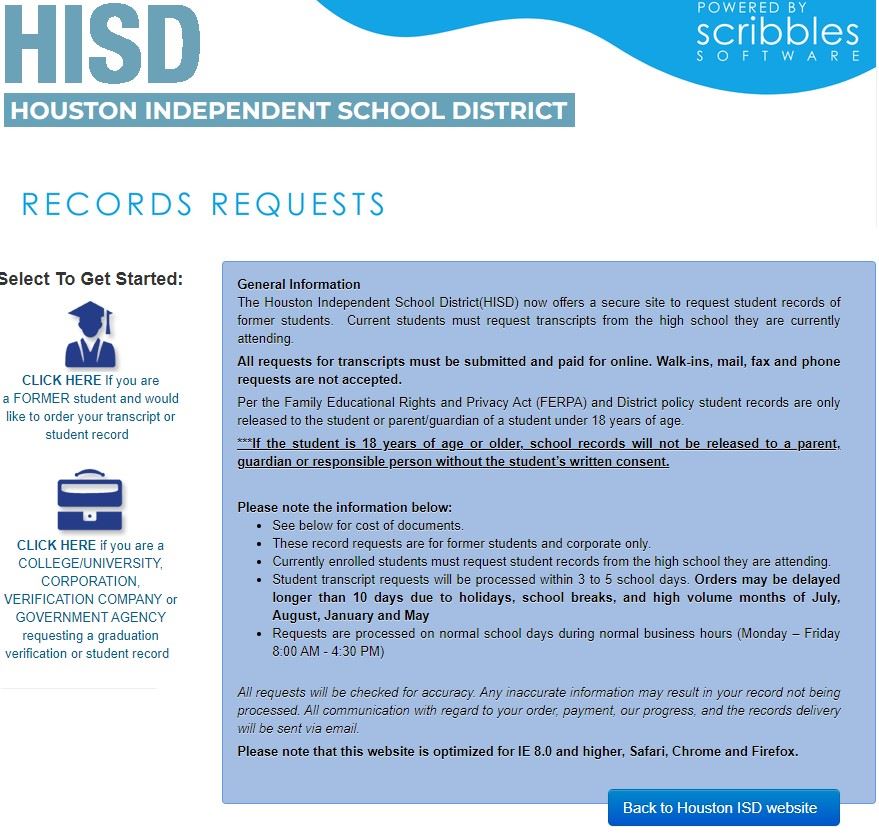  Phillis Wheatley High School Transcript Request Form